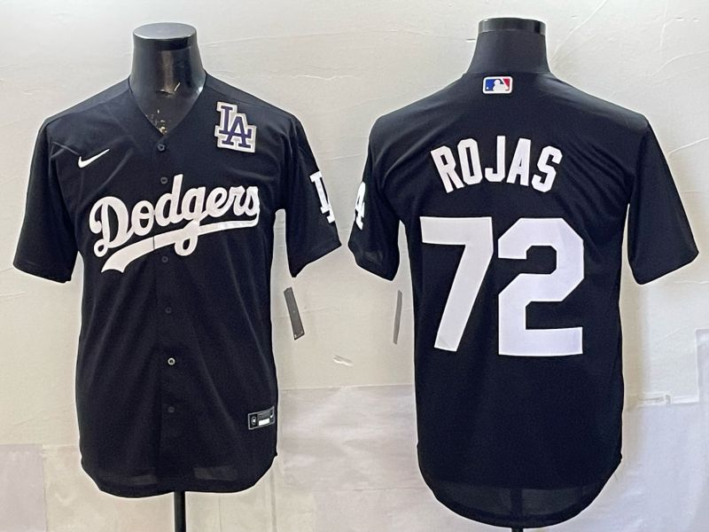 Men 2026 Nike Los Angeles Dodgers #72 Rojas Black Game MLB Jersey 02->los angeles dodgers->MLB Jersey